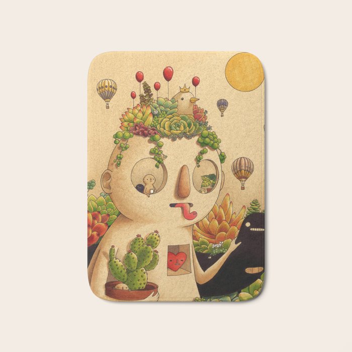 Succulent Man Bath Mat Gallery Image 1