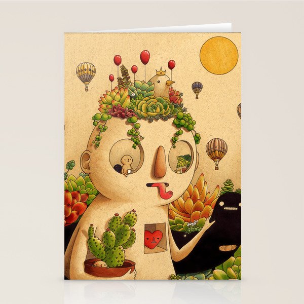 Succulent Man Stationery Card Gallery Image 1