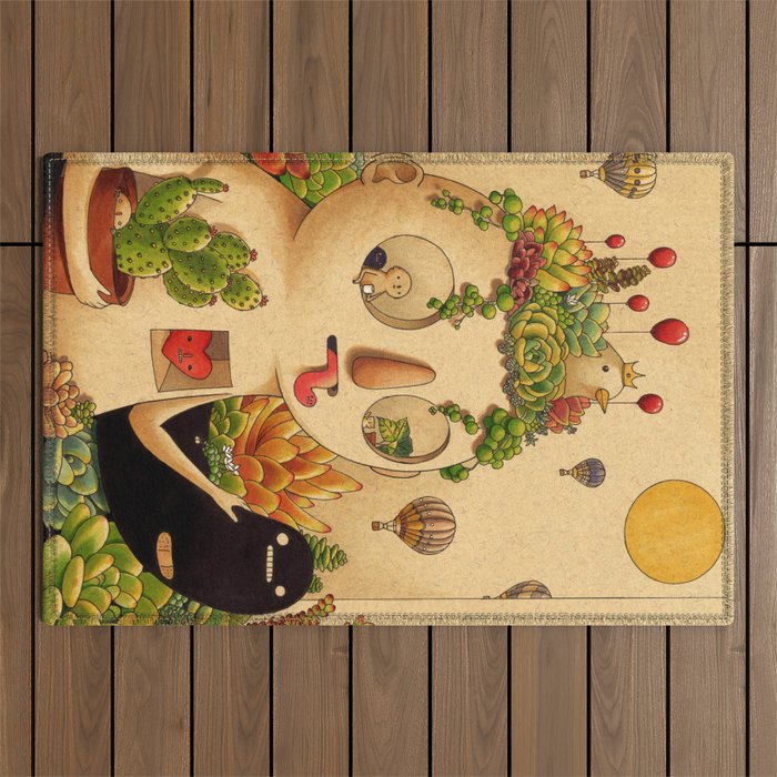 Succulent Man Outdoor Rug Gallery Image 1