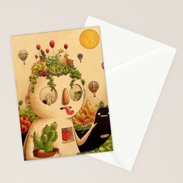 Succulent Man Stationery Card Gallery Image 2