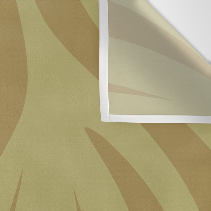 Abstract Maldives Leaves Minimalist Pattern in Olive Wall Tapestry Gallery Image 3