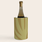 Abstract Maldives Leaves Minimalist Pattern in Olive Wine Chiller Gallery Image 2