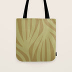 Abstract Maldives Leaves Minimalist Pattern in Olive Tote Bag Gallery Image 1