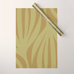Abstract Maldives Leaves Minimalist Pattern in Olive Wrapping Paper Gallery Image 1