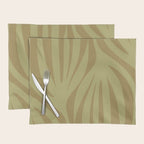 Abstract Maldives Leaves Minimalist Pattern in Olive Placemat Gallery Image 1