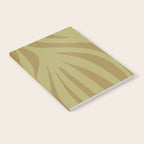 Abstract Maldives Leaves Minimalist Pattern in Olive Notebook Gallery Image 2