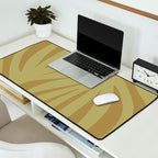 Abstract Maldives Leaves Minimalist Pattern in Olive Desk Mat Gallery Image 2