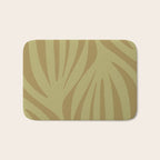 Abstract Maldives Leaves Minimalist Pattern in Olive Bath Mat Gallery Image 1