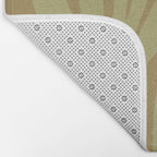Abstract Maldives Leaves Minimalist Pattern in Olive Bath Mat Gallery Image 2