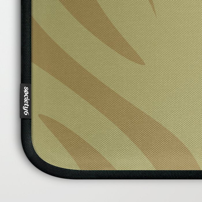 Abstract Maldives Leaves Minimalist Pattern in Olive Laptop Sleeve Gallery Image 3