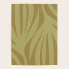 Abstract Maldives Leaves Minimalist Pattern in Olive Poster Gallery Image 4