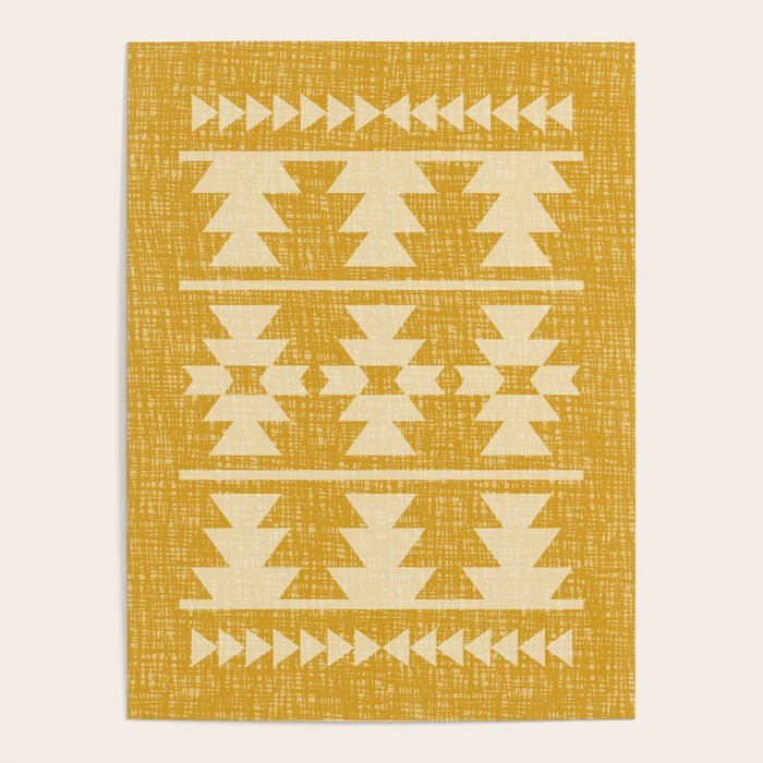 Southwestern Pattern 136 Yellow Poster Gallery Image 4