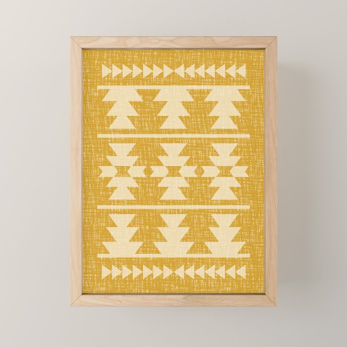 Southwestern Pattern 136 Yellow Mini Art Print Gallery Image 1