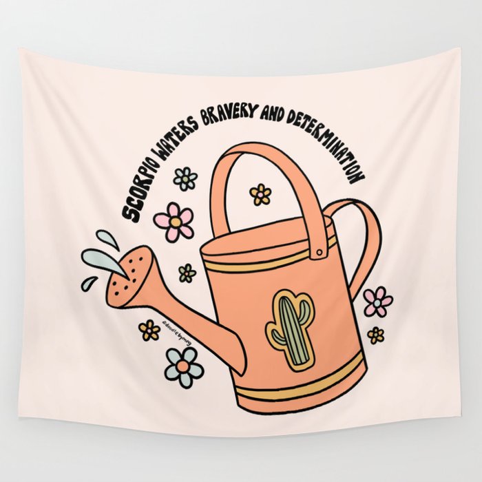 Scorpio Watering Can Wall Tapestry Gallery Image 4