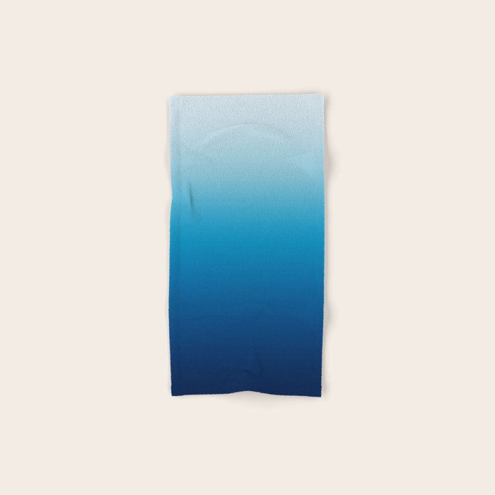 Sky and Ocean Blue Ombre Bath Towel Gallery Image 1