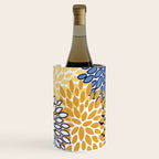 Floral Blooms, Yellow and Blue Flowers Wine Chiller Gallery Image 1