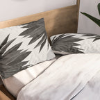Agave Cactus Black & White Pillow Sham Gallery Image 2