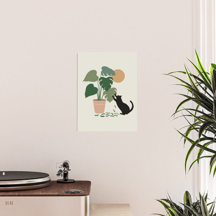 Cat and Plant 13: The Making of Monstera Poster Gallery Image 2
