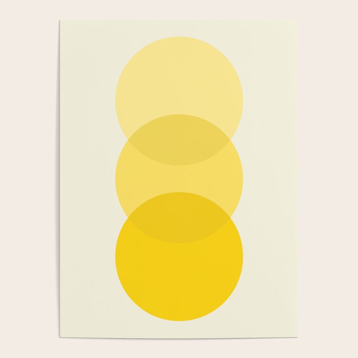 Golden Sunshine Circle Abstract Poster Gallery Image 4