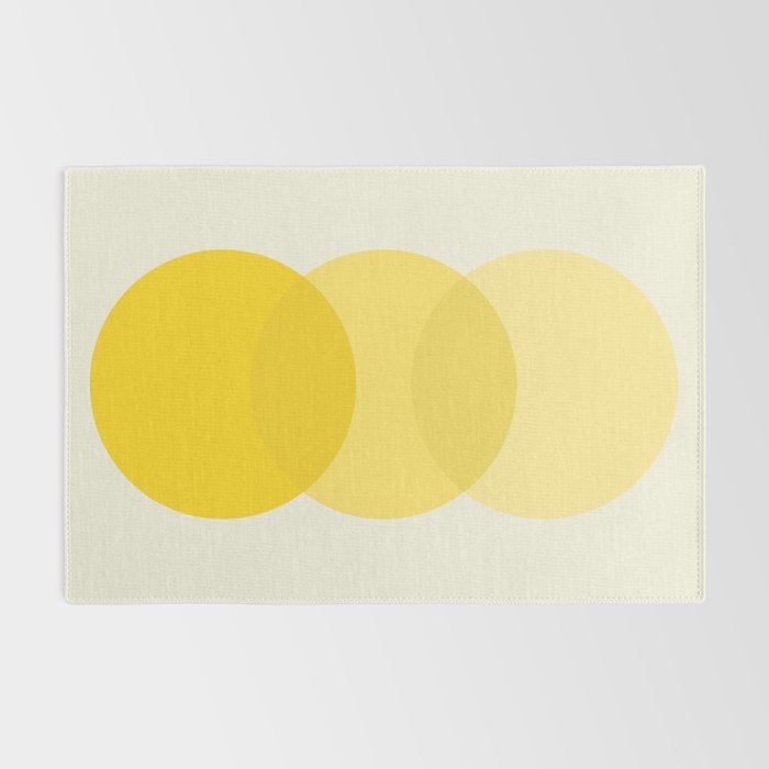 Golden Sunshine Circle Abstract Rug Gallery Image 2