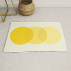 Golden Sunshine Circle Abstract Rug Gallery Image 1