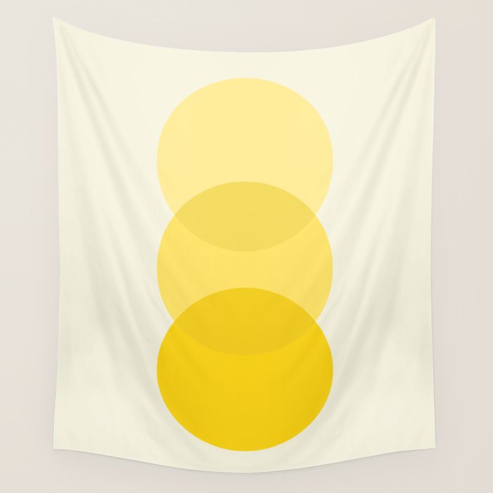 Golden Sunshine Circle Abstract Wall Tapestry Gallery Image 4