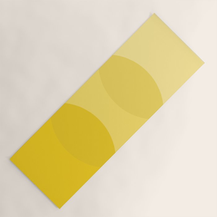 Golden Sunshine Circle Abstract Yoga Mat Gallery Image 1