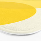 Golden Sunshine Circle Abstract Bath Mat Gallery Image 3