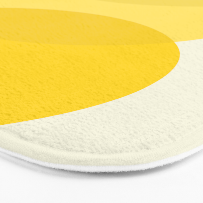 Golden Sunshine Circle Abstract Bath Mat Gallery Image 3