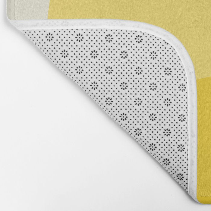 Golden Sunshine Circle Abstract Bath Mat Gallery Image 2