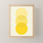 Golden Sunshine Circle Abstract Mini Art Print Gallery Image 1