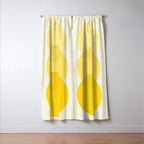 Golden Sunshine Circle Abstract Window Curtain Gallery Image 3
