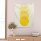 Golden Sunshine Circle Abstract Wall Tapestry Gallery Image 2