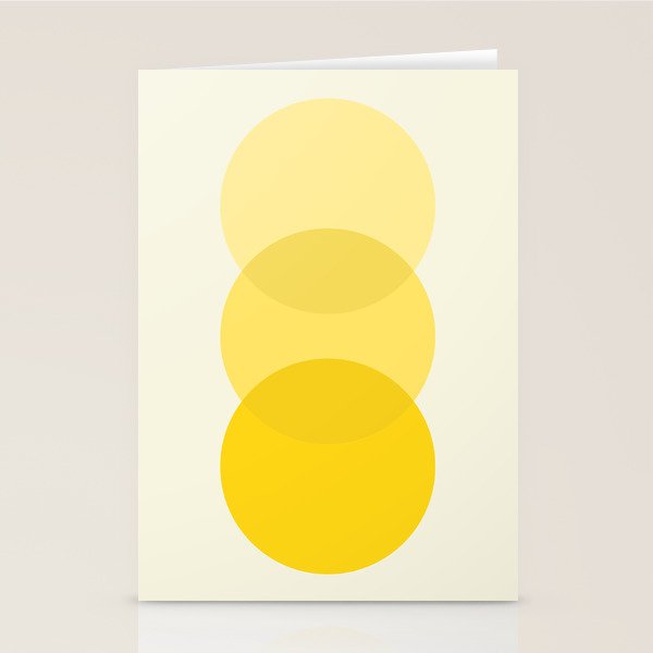 Golden Sunshine Circle Abstract Stationery Card Gallery Image 1