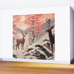 Majestic Winter Mountain Deer  Wall Mural Gallery Image 2