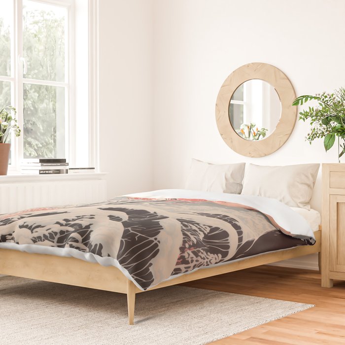 Majestic Winter Mountain Deer  Duvet Cover Gallery Image 2