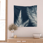 Palm Cyanotype #2 Wall Tapestry Gallery Image 2