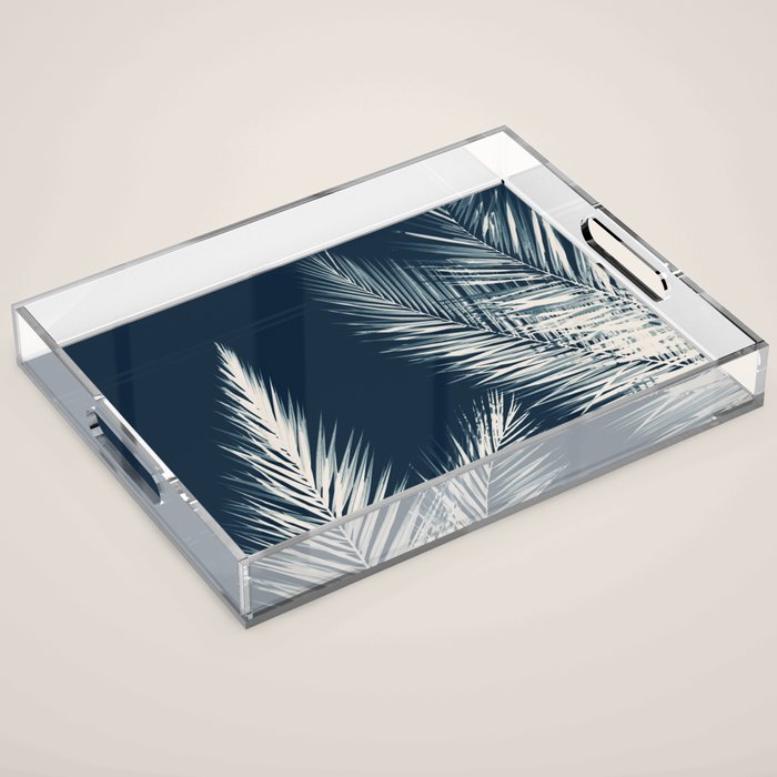 Palm Cyanotype #2 Acrylic Tray Gallery Image 1