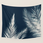 Palm Cyanotype #2 Wall Tapestry Gallery Image 4