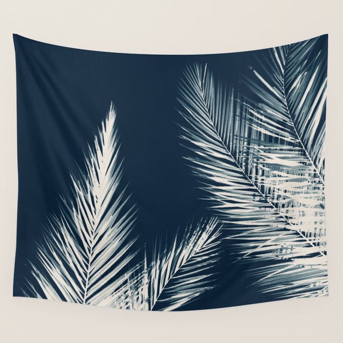Palm Cyanotype #2 Wall Tapestry Gallery Image 1