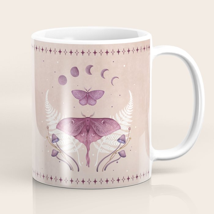 Luna and Emerald - Vintage Pink Coffee Mug Gallery Image 1