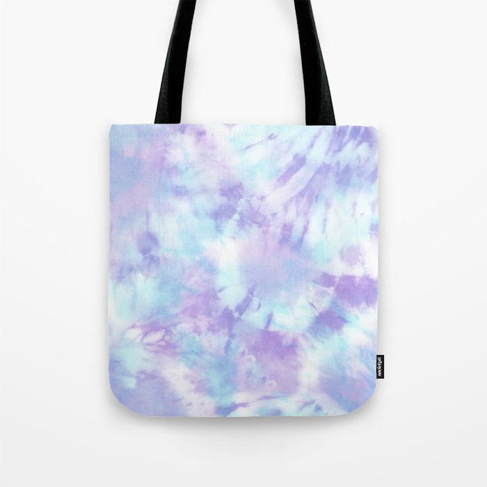 Purple and Blue Pastel Tie-Dye Tote Bag