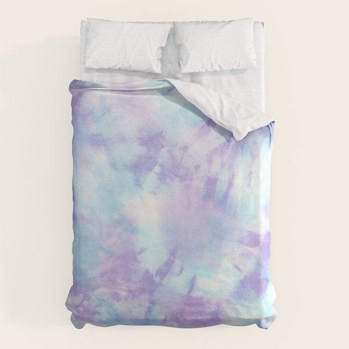 Purple and Blue Pastel Tie-Dye Duvet Cover Gallery Image 6