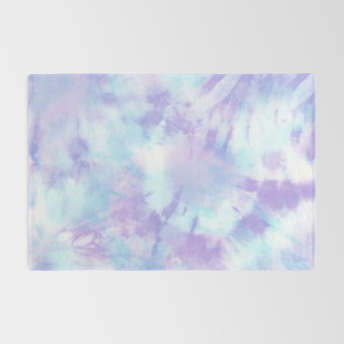 Purple and Blue Pastel Tie-Dye Rug Gallery Image 2