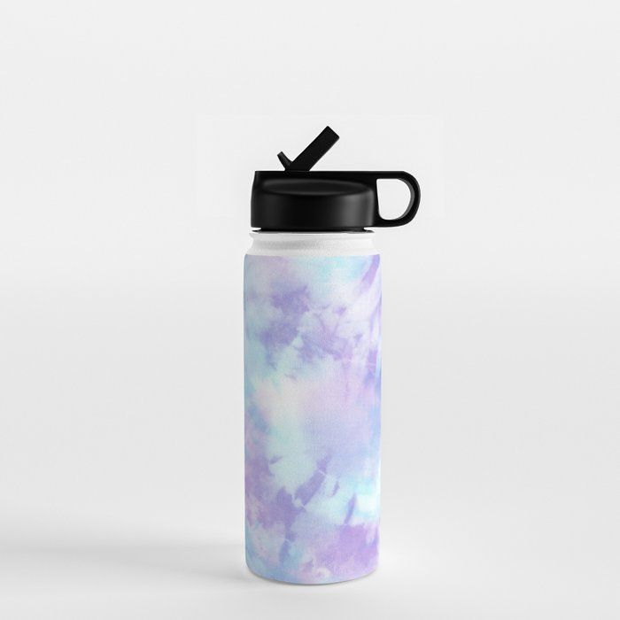 Purple and Blue Pastel Tie-Dye Water Bottle Gallery Image 1