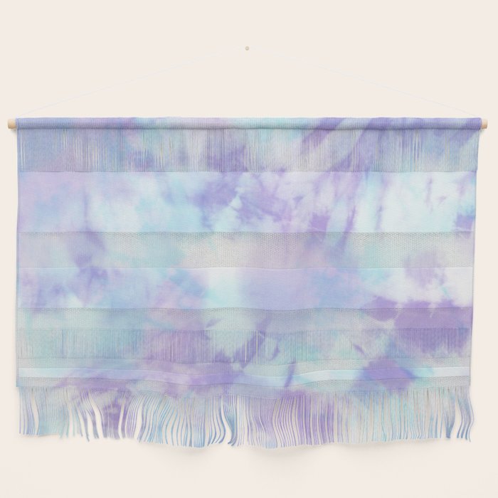 Purple and Blue Pastel Tie-Dye Wall Hanging Gallery Image 1