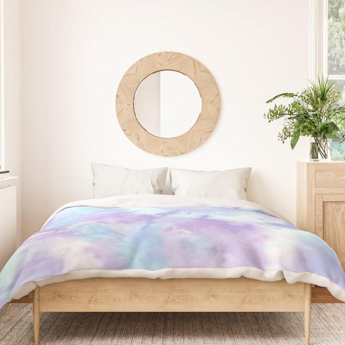 Purple and Blue Pastel Tie-Dye Duvet Cover Gallery Image 3