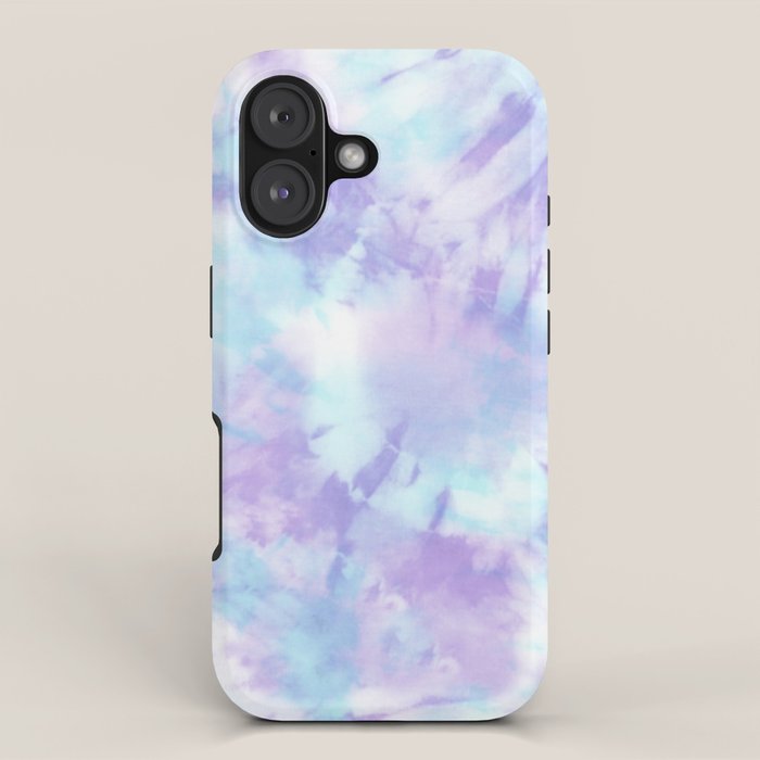 Purple and Blue Pastel Tie-Dye iPhone Case Gallery Image 1