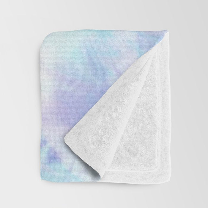 Purple and Blue Pastel Tie-Dye Throw Blanket Gallery Image 3
