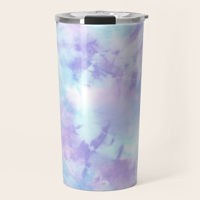 Purple and Blue Pastel Tie-Dye Travel Mug Gallery Image 1